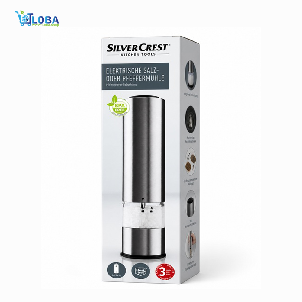 SilverCrest Automatic Salt & Pepper Grinder with LED Light