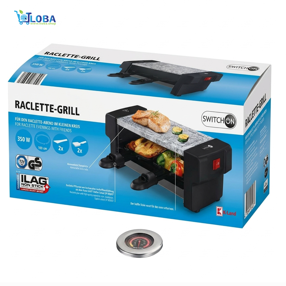 Switch On Rolette Grill with Natural Stone Plate
