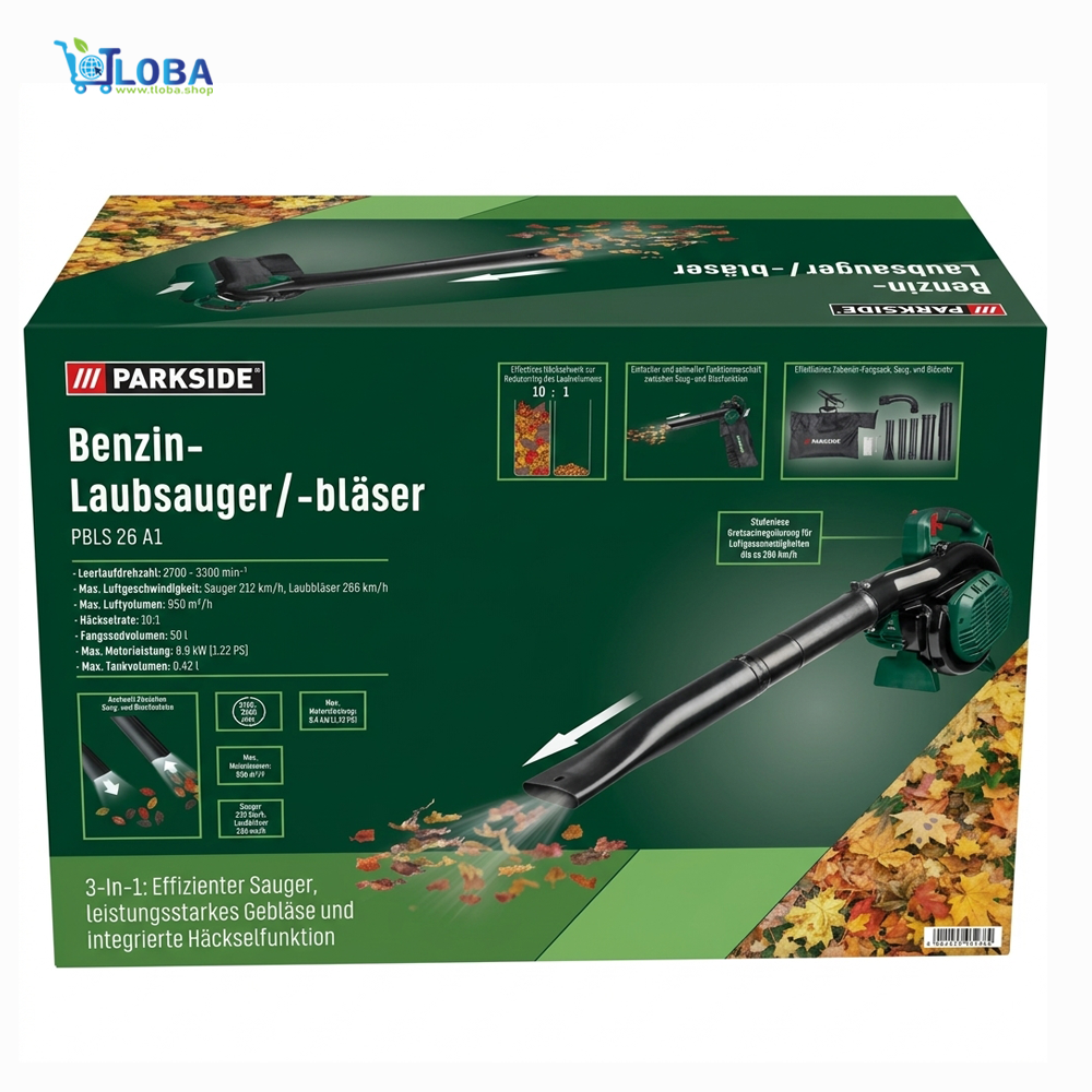 PARKSIDE 3-in-1 Petrol Leaf Vacuum & Blower